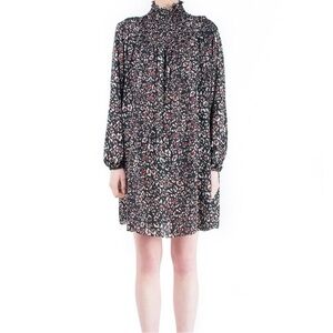 WAVERLY GREY Like New Long Sleeve Printed Smocked Paula Dress - Size XS